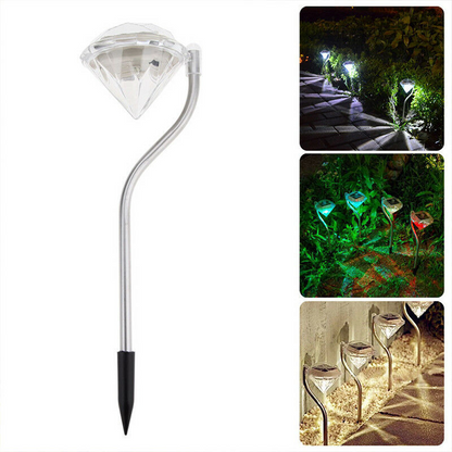 Diamond-Shaped Solar LED Garden Light – Outdoor Decorative Lamp for Illumination and Landscaping