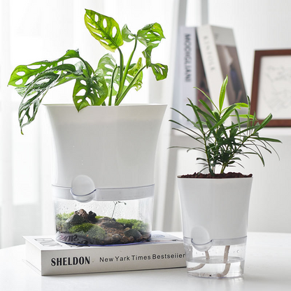 Self-Watering Flower Pot with Built-in Water Reservoir – Ideal for Houseplants