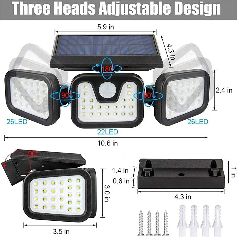 Solar-Powered Motion Sensor Wall Light