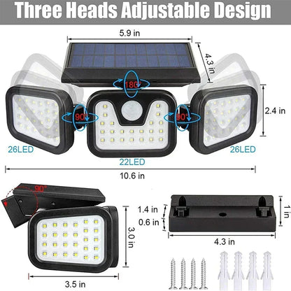 Solar-Powered Motion Sensor Wall Light