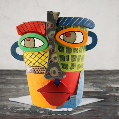 Vibrant Face Planter – Unique Decorative Pot for Home and Garden