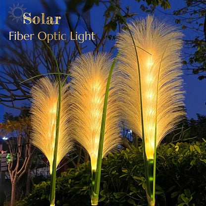 Solar-Powered Rattan Garden Lamp - Outdoor Decorative Lighting In Grass Design