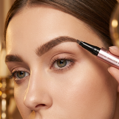 3D Natural-Looking Brow Pen – Waterproof 4-Tip Eyebrow Pencil