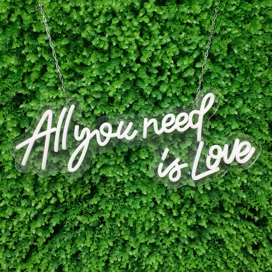LED Neon Sign 'Love is All You Need' – Decorative Wall Light for Indoor Spaces