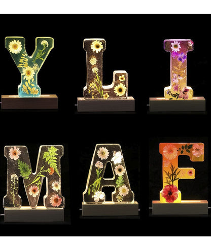 Illuminated Floral LED Letters