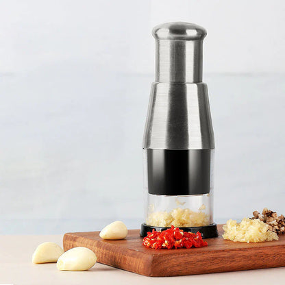Stainless Steel Multifunctional Garlic and Vegetable Chopper - Effortless Quick Cutting Tool