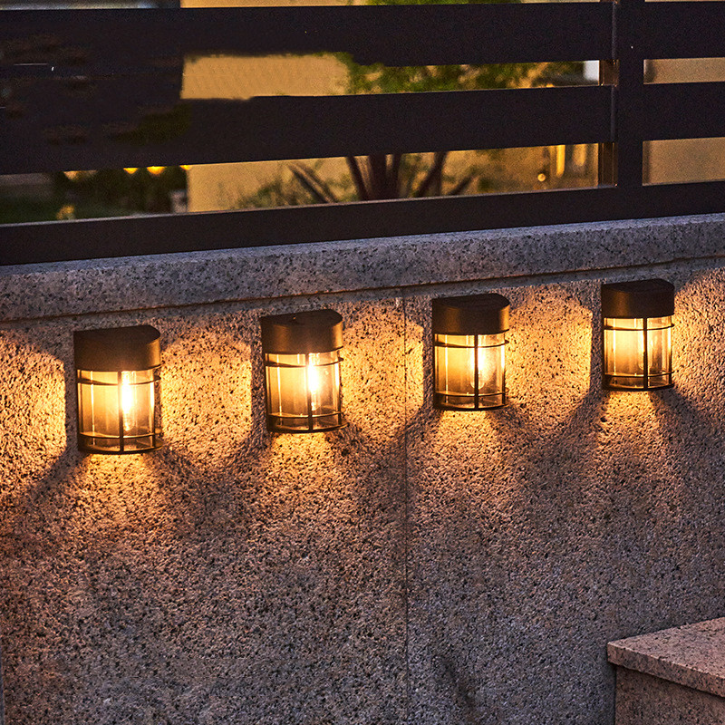 Weatherproof LED Outdoor Wall Light – Glass and Grille Design for Patio & Balcony