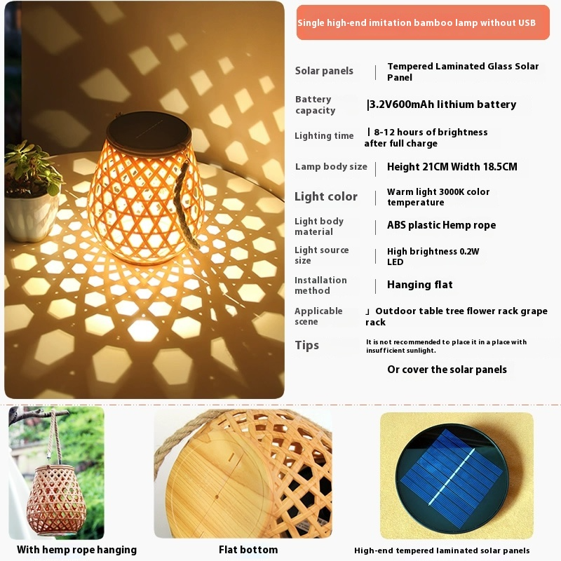 Large Solar LED Rattan Lantern – Oval Outdoor Light for Garden and Patio Decoration