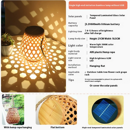 Large Solar LED Rattan Lantern – Oval Outdoor Light for Garden and Patio Decoration