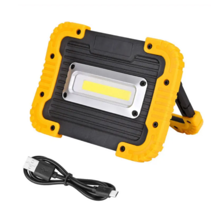 Rechargeable LED Floodlight for Construction - Portable Work Light with USB and Durable Cover