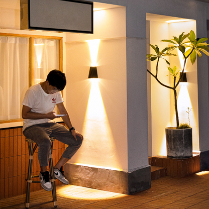 Modern Led Outdoor Wall Light with Up & Down Light - Waterproof Wall Light for House Facades and Entrance Areas