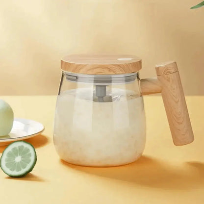 Wooden Self-Stirring Mug