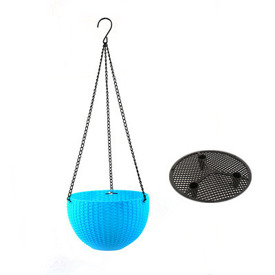 Woven Hanging Plant Basket with Chain - Perfect for Balcony and Garden Display