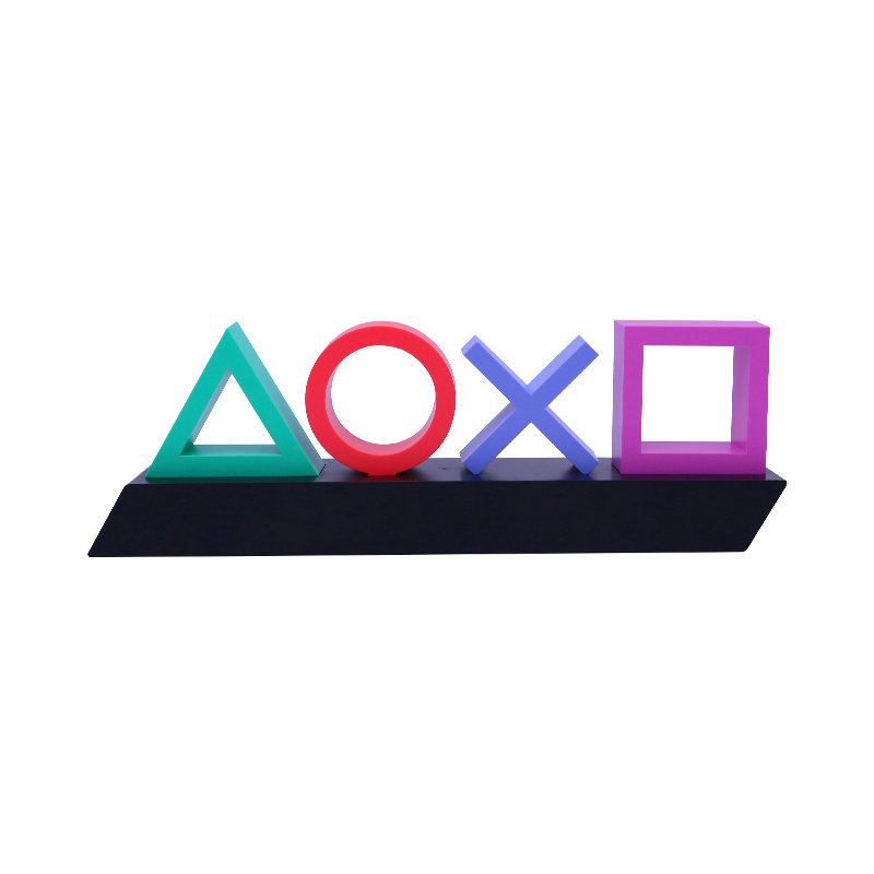 LED Table Lamp with PlayStation Icons – Music-Activated Gaming & Bedroom Decor Lamp