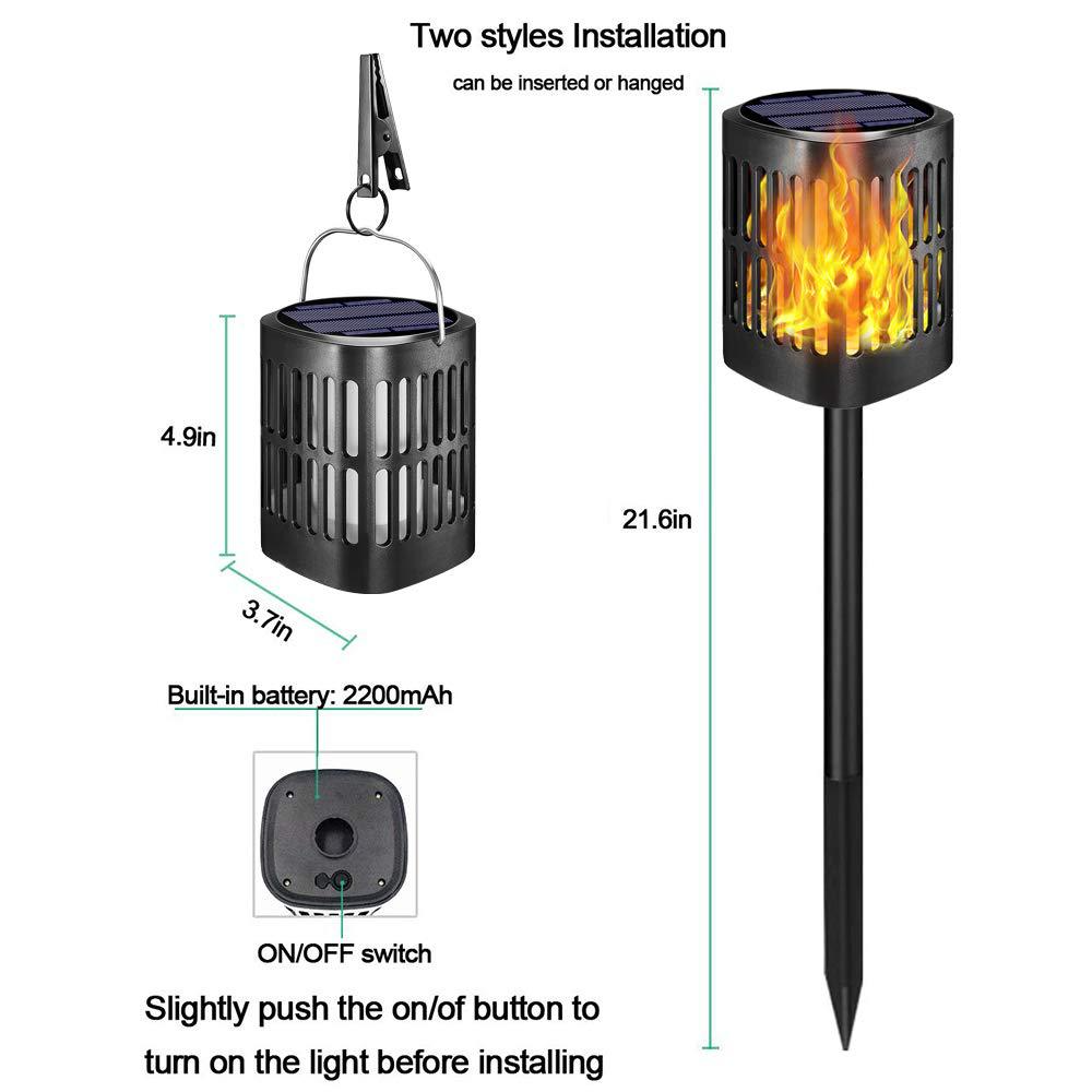 Solar LED Flame Light – Decorative Hanging Lantern for Garden and Patio Outdoor Illumination