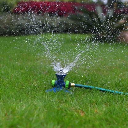 360° Rotating Metal Lawn Sprinkler – Automatic Garden Irrigation System for Even Watering