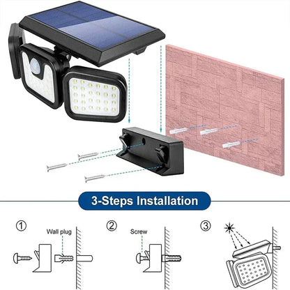 Solar-Powered Motion Sensor Wall Light