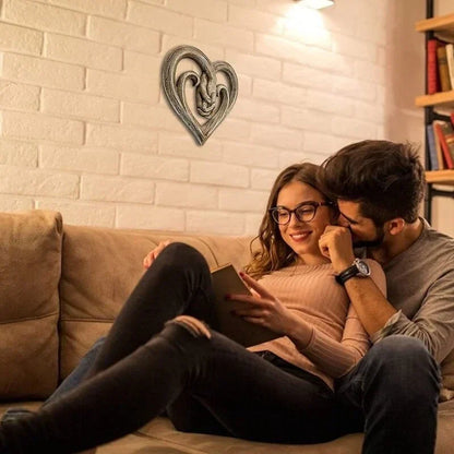 Handcrafted Heart-Shaped Wooden Wall Art