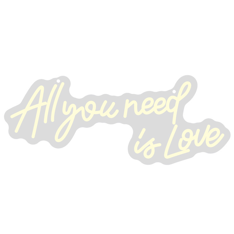 LED Neon Sign 'Love is All You Need' – Decorative Wall Light for Indoor Spaces