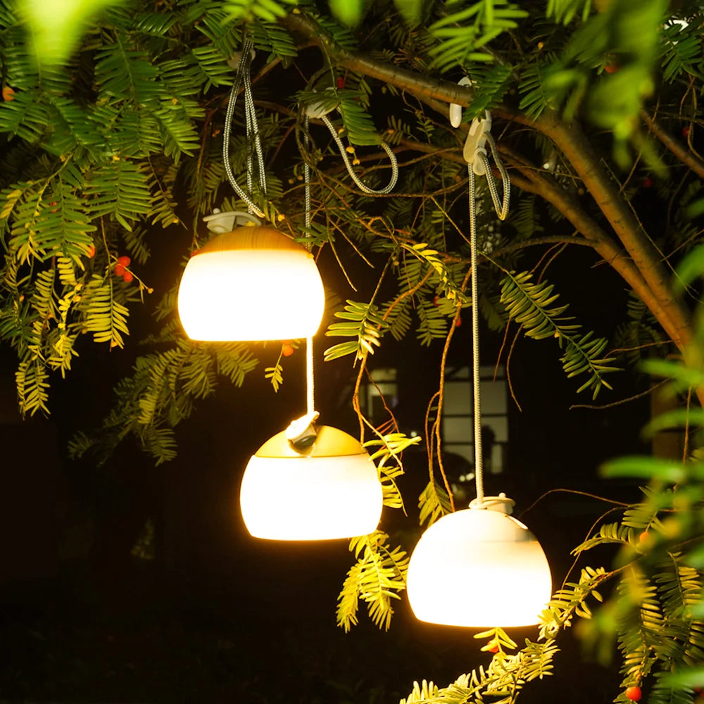 Retro LED Hanging Camping Lamp – USB Rechargeable Light