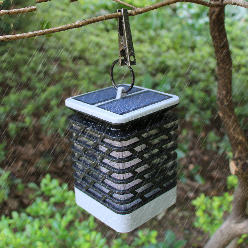 Solar LED Garden Lantern with Grooved Pattern – Stylish Outdoor Lighting for Garden and Patio