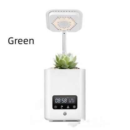 All-in-One Smart Hydroponic Planter with Desk Lamp, Diffuser, and Calendar – Multifunctional Indoor Plant Pot
