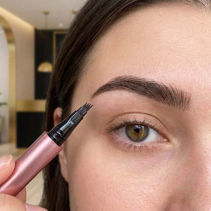 3D Natural-Looking Brow Pen – Waterproof 4-Tip Eyebrow Pencil