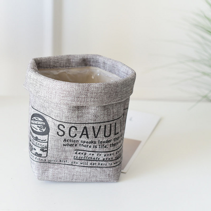 Stylish Printed Fabric Plant Pot – Multi-Use Storage Solution for Plants and Home Décor