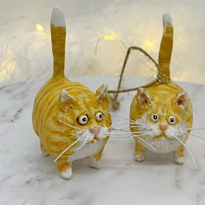Handcrafted Whimsical Cat Ornament