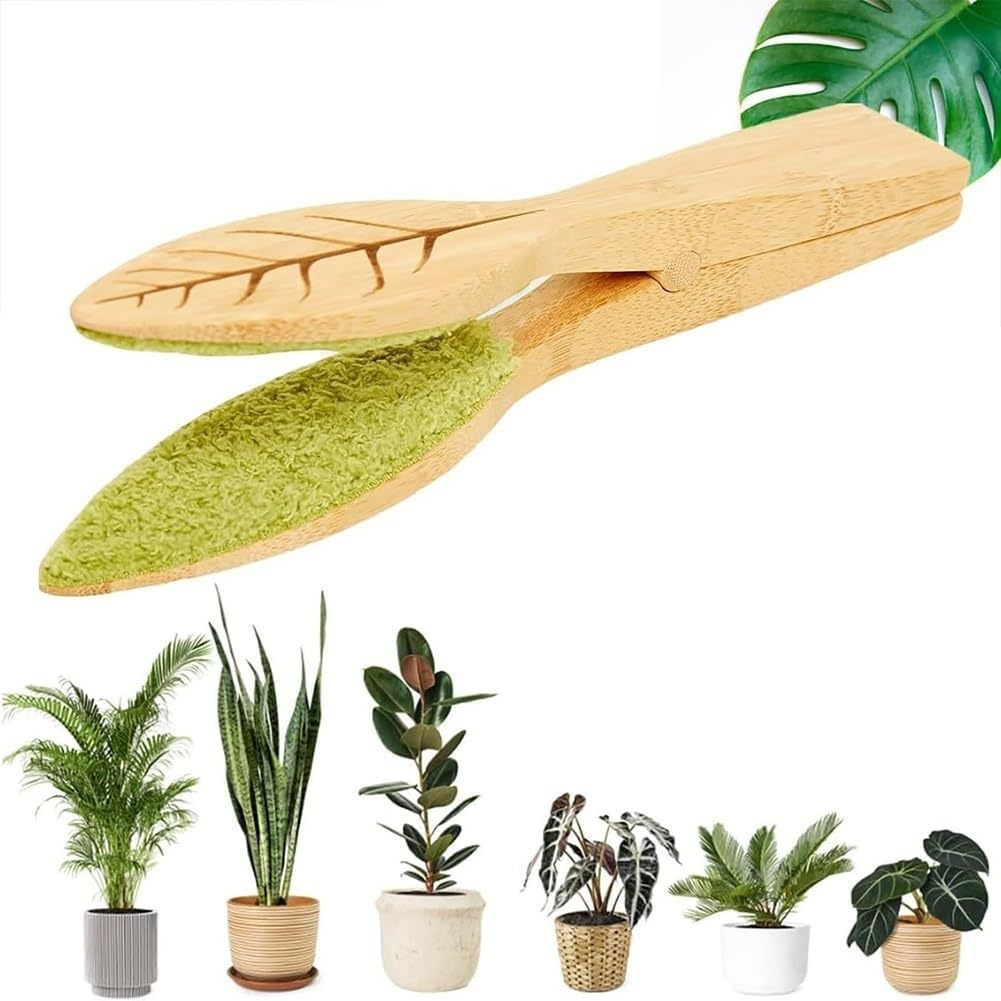 Wooden Leaf Care Tongs – Gentle Plant Cleaning Tool for Healthy Leaves