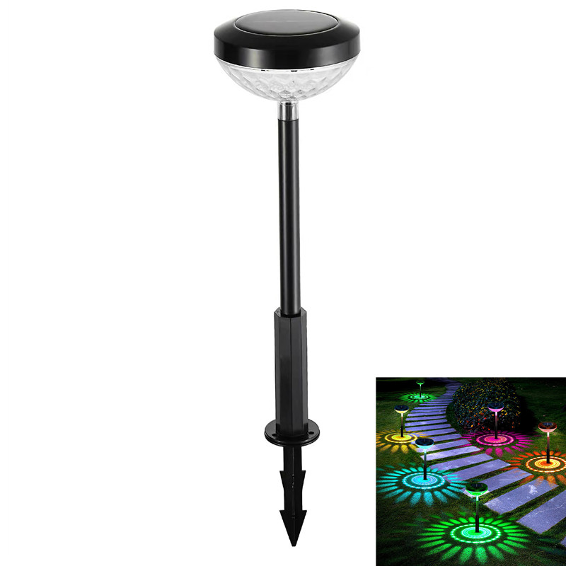 Solar LED Garden Lamp with Color-Changing Light – Outdoor Lighting with Floral Pattern