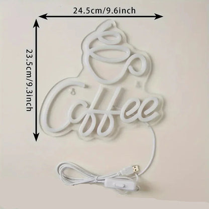 Neon LED Coffee Wall Sign – Stylish Coffee-Inspired Décor
