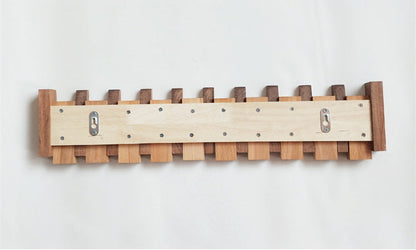 Elegant Wooden Piano Key Hook Rack