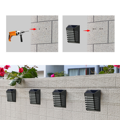 Solar LED Wall Lamp – Outdoor Solar-Powered Lighting for Garden and Patio Decoration
