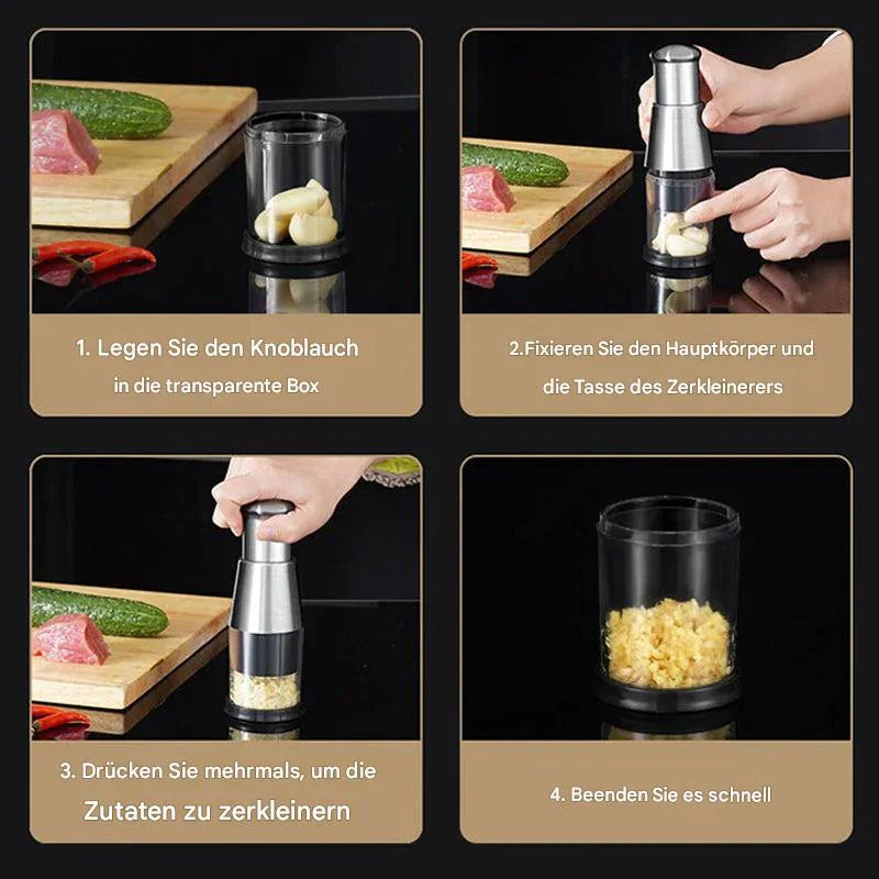 Stainless Steel Multifunctional Garlic and Vegetable Chopper - Effortless Quick Cutting Tool