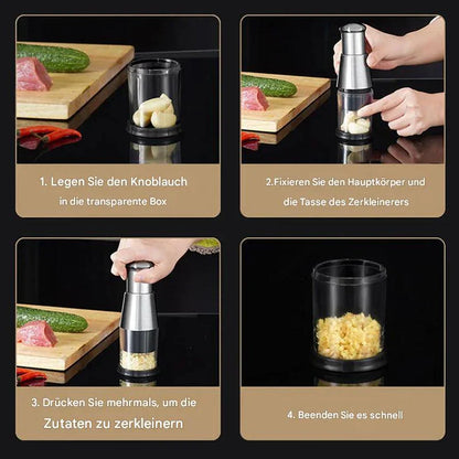 Stainless Steel Multifunctional Garlic and Vegetable Chopper - Effortless Quick Cutting Tool