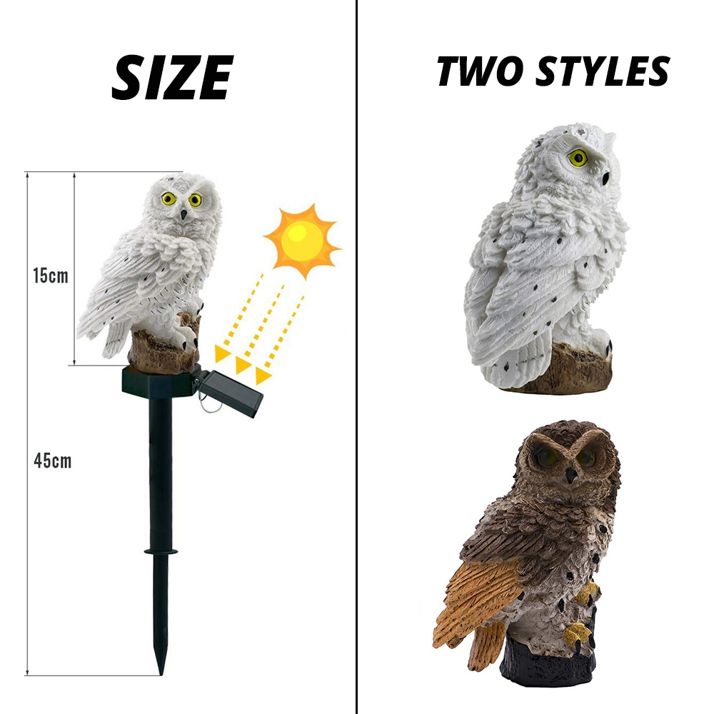 Weatherproof Solar LED Owl Garden Light – Outdoor Lighting for Patio, Balcony & Garden