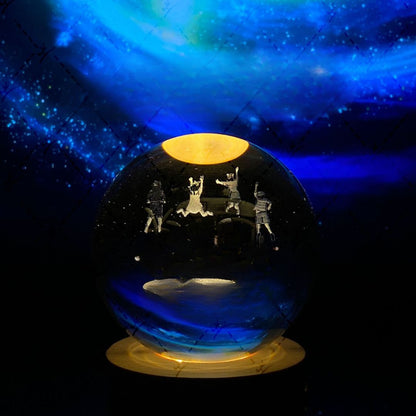Glowing Moon Crystal Sphere