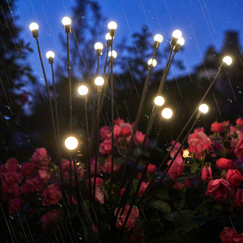 Solar LED Garden Lights with Adjustable Spheres – Waterproof Outdoor Lighting for Flower Beds and Walkways