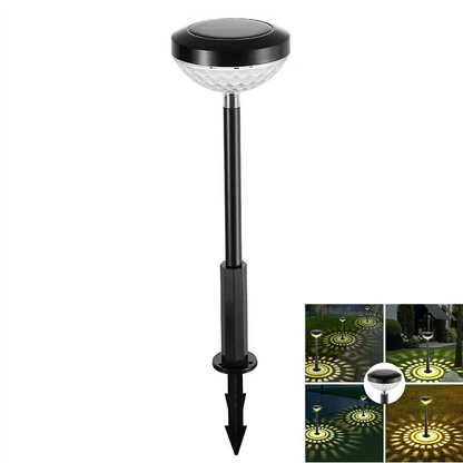 Solar LED Garden Lamp with Color-Changing Light – Outdoor Lighting with Floral Pattern