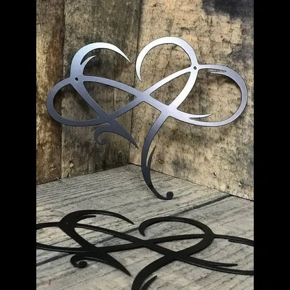 Infinity Love Heart Metal Wall Decor