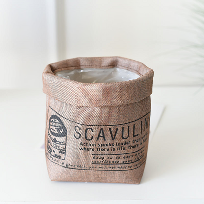 Stylish Printed Fabric Plant Pot – Multi-Use Storage Solution for Plants and Home Décor