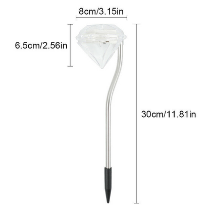 Diamond-Shaped Solar LED Garden Light – Outdoor Decorative Lamp for Illumination and Landscaping