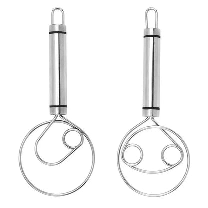 Heavy-Duty Stainless Steel Dough Whisk - Ergonomic Design for Effortless Mixing and Baking