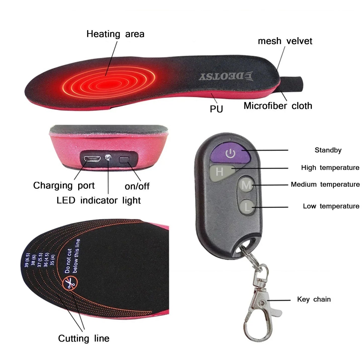 Electric Warming Foot Insoles