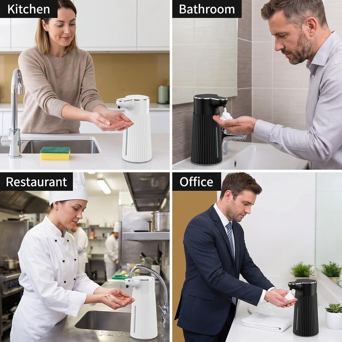 Touchless Automatic Sensor Soap Dispenser with Adjustable Dispensing Levels