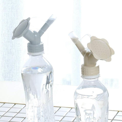 2-in-1 Double-Cap Spray Nozzle Bottle – Compact Mini Irrigation Spray Head for Garden Use