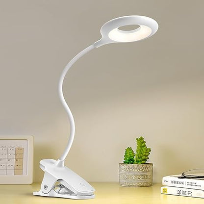 Rechargeable LED Desk Lamp with Clip – Adjustable Study and Home Office Lighting