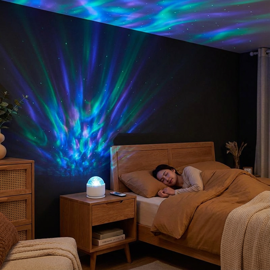 LED Northern Lights Projector Lamp – 16 Colors & Remote Control