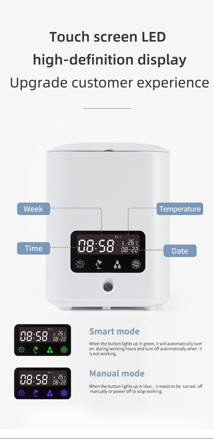 All-in-One Smart Hydroponic Planter with Desk Lamp, Diffuser, and Calendar – Multifunctional Indoor Plant Pot